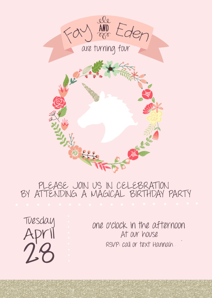 Unicorn invitation-no info
